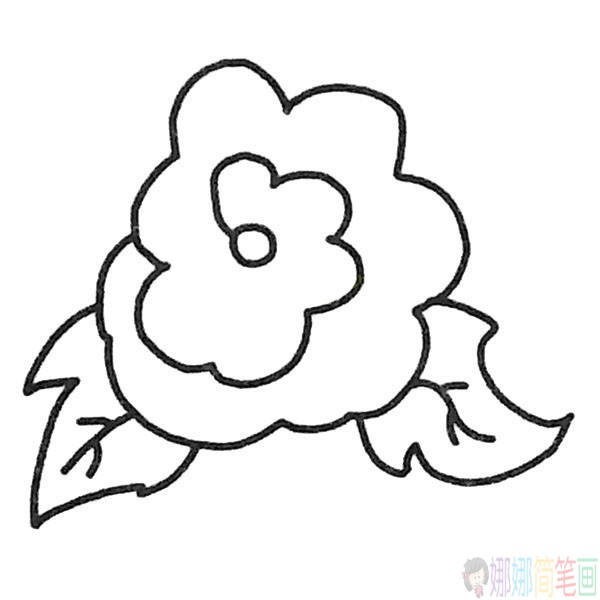 简单牡丹花简笔画图片
