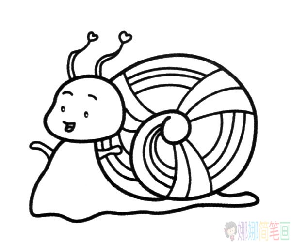 蜗牛简笔画图片