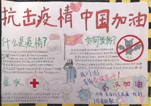 抗击新冠肺炎手抄报