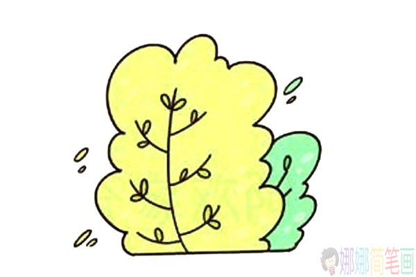 灌木丛简笔画教程图片步骤