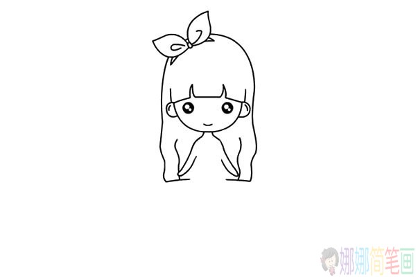 可爱漂亮的小女孩简笔画图片