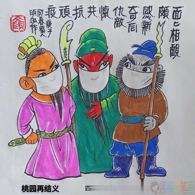 抗击新型病毒儿童绘画优秀作品图片