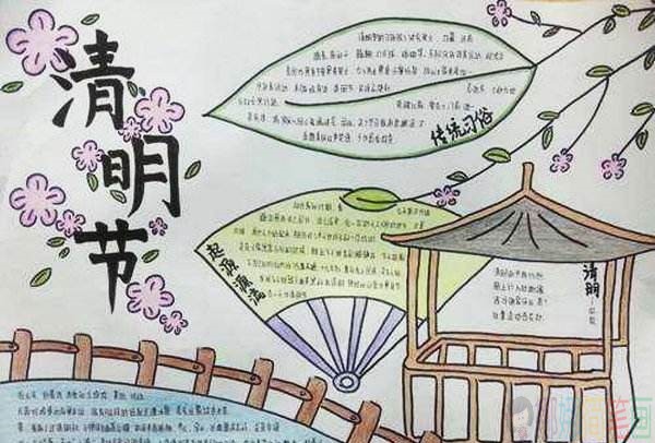 关于清明节的手抄报图片