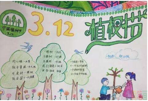 关于植树节的手抄报图片