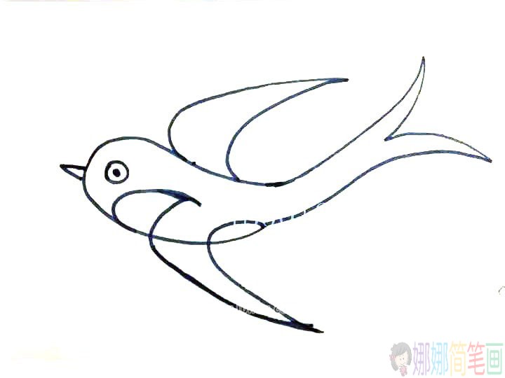 简单五步学画小燕子简笔画教程