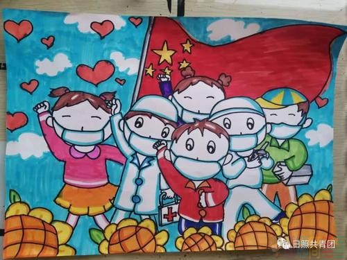 抗击新冠肺炎儿童画一等奖