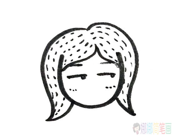 6张简单的女生人物头像简笔画