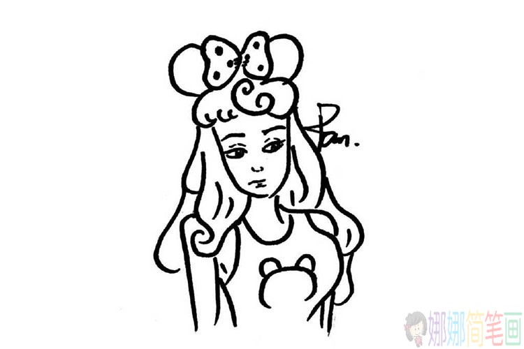 迪士尼公主简笔画图片,公主儿童简笔画图片