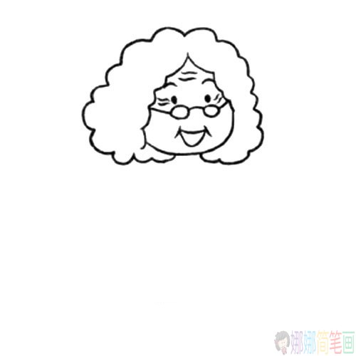 简笔画奶奶步骤,奶奶幼儿简笔画图片
