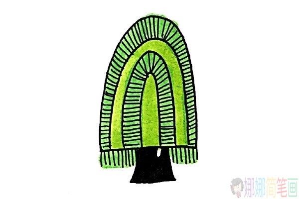 一组简单漂亮的小树简笔画