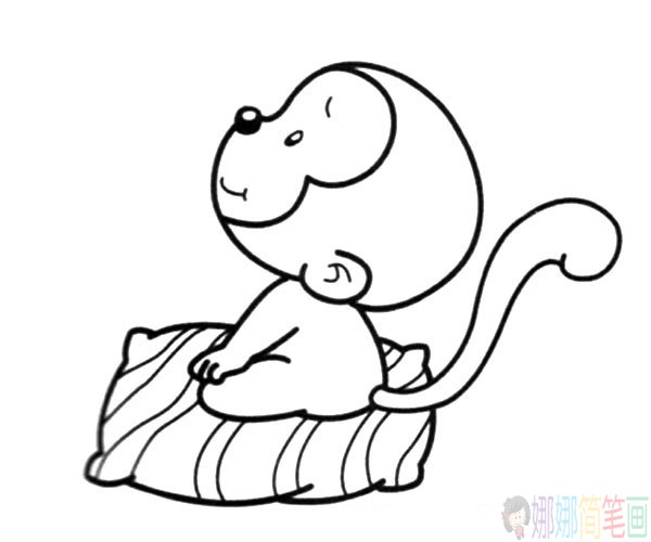 小猴子简笔画图片