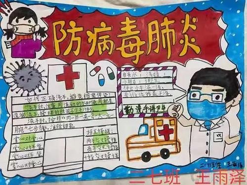 抗击新冠肺炎手抄报