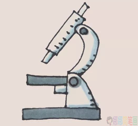 显微镜怎么画,显微镜简笔画图片