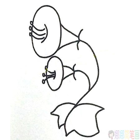 一组喇叭花儿童简笔画图片