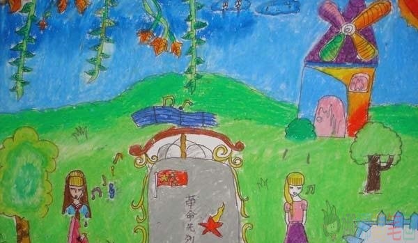 2020清明节儿童画作品图片