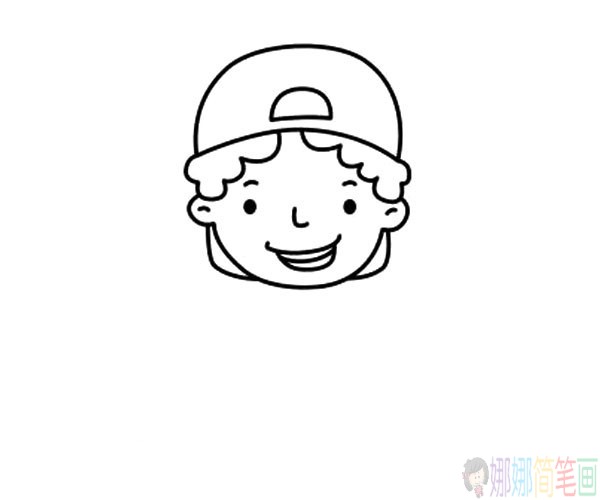 小男孩人物简笔画图片步骤