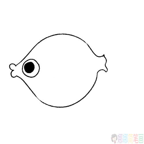 水中的小鱼简笔画图片步骤