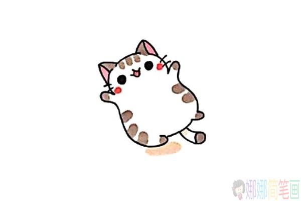 一组可爱的小猫咪简笔画图片