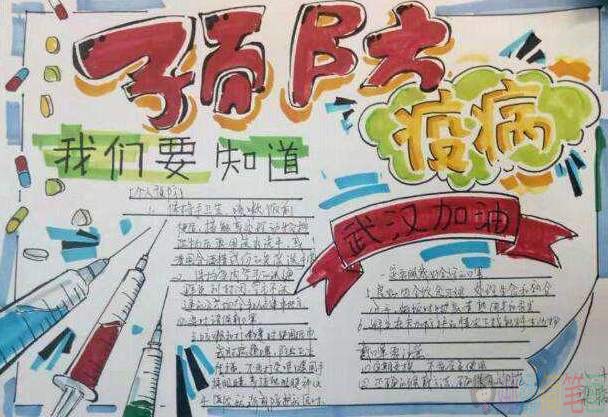 2020年抗击肺炎疫情手抄报图片
