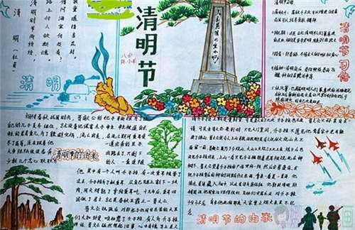 清明节手抄报图片,关于清明节的手抄报
