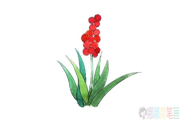 花朵植物水彩简笔画图片