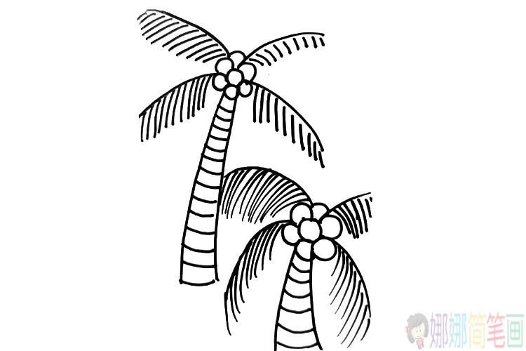 各种漂亮的大树简笔画图片