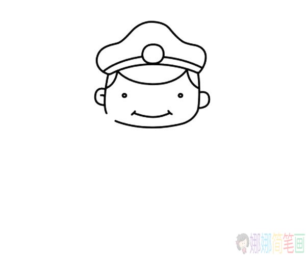 Q版警察简笔画图片教程