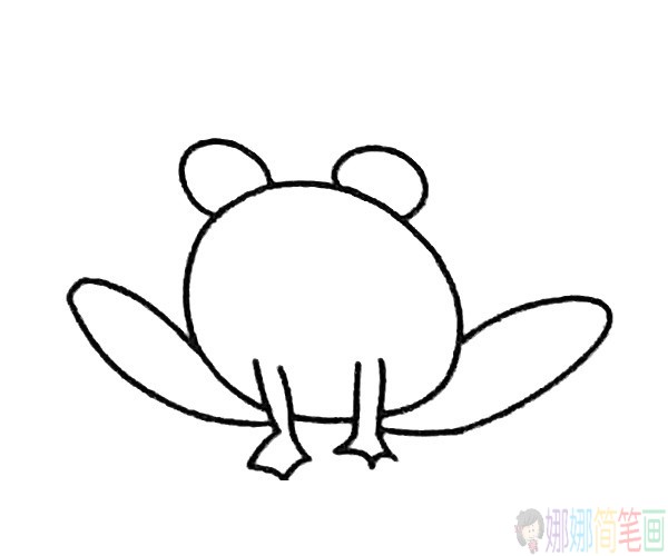 小青蛙简笔画,幼儿简笔画青蛙图片教程