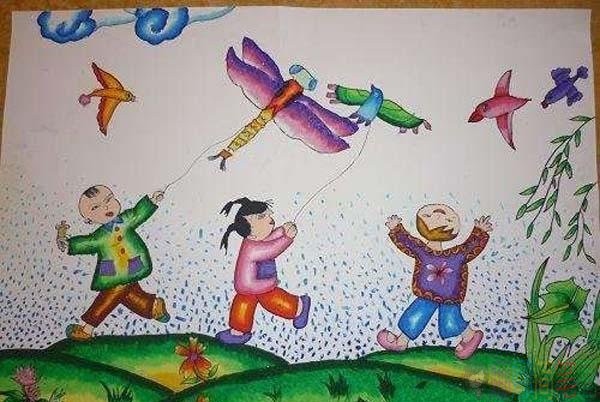 2020清明节儿童画作品图片