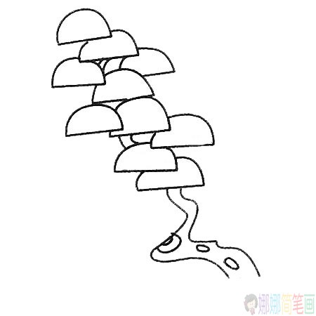 简单漂亮的松树简笔画图片