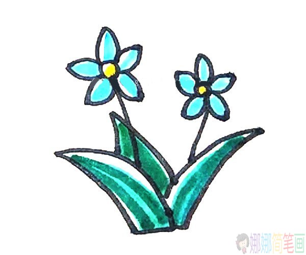 简单好画的水仙花简笔画