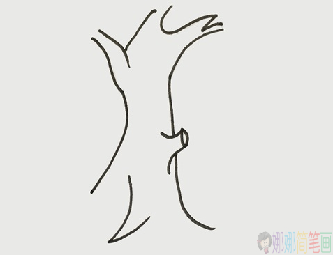 简单漂亮的大树简笔画,大树怎么画