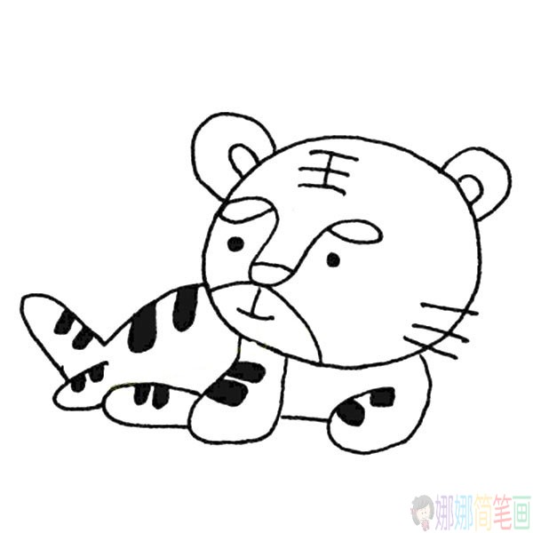 简单可爱的小老虎简笔画图片
