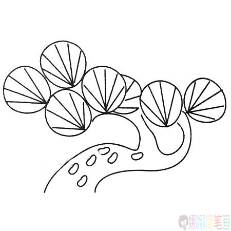 简单漂亮的松树简笔画图片