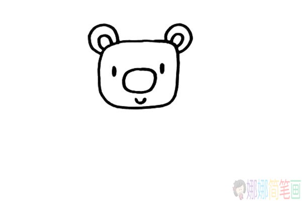 可爱的小熊简笔画图片教程
