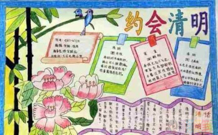 清明节手抄报图片,关于清明节的手抄报