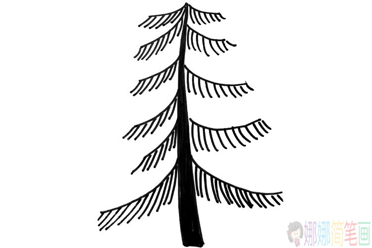 各种漂亮的大树简笔画图片