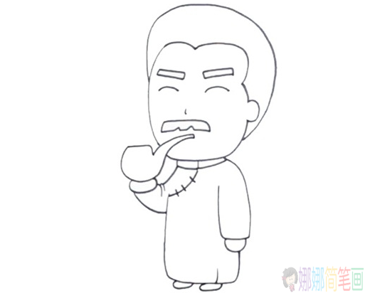 鲁迅先生儿童简笔画图片
