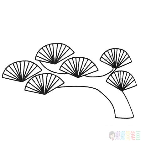 简单漂亮的松树简笔画图片