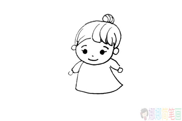 购物回来的妈妈简笔画教程