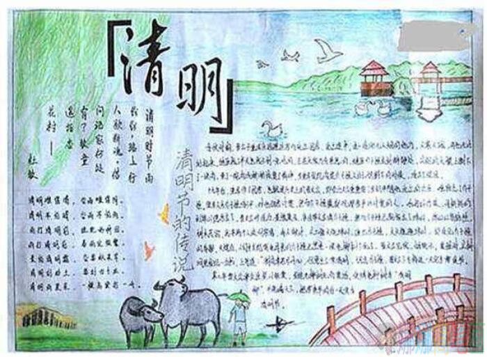 清明节手抄报图片,关于清明节的手抄报
