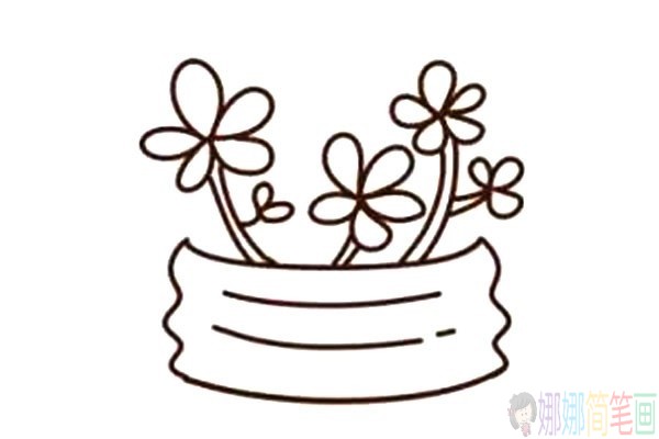 漂亮的多肉植物简笔画图片步骤