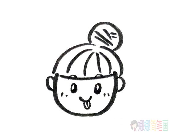 6张简单的女生人物头像简笔画