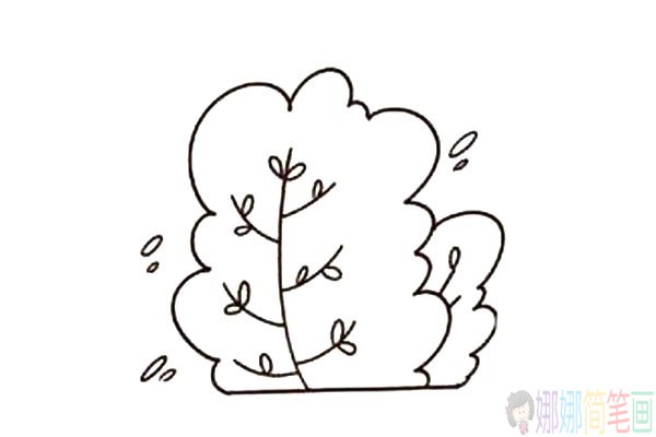 灌木丛简笔画教程图片步骤