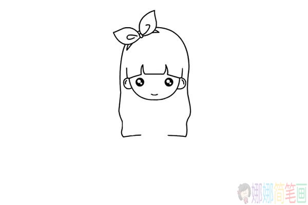 可爱漂亮的小女孩简笔画图片