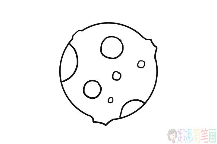 太空行星儿童简笔画