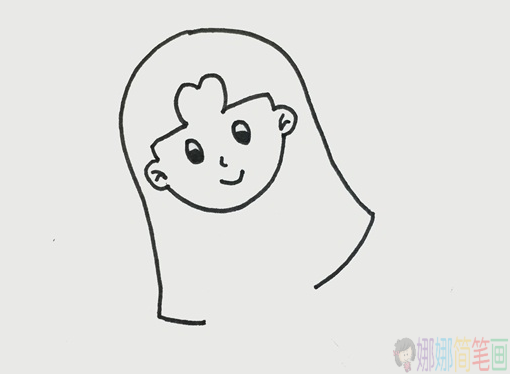 漂亮简单的少女简笔画教程