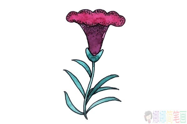 花朵植物水彩简笔画图片