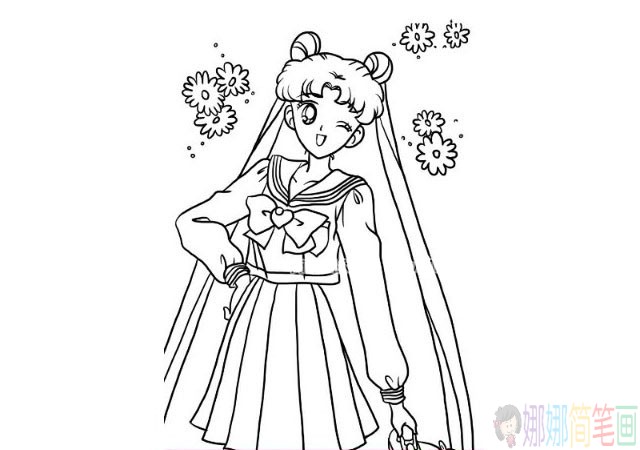 美少女战士简笔画图片