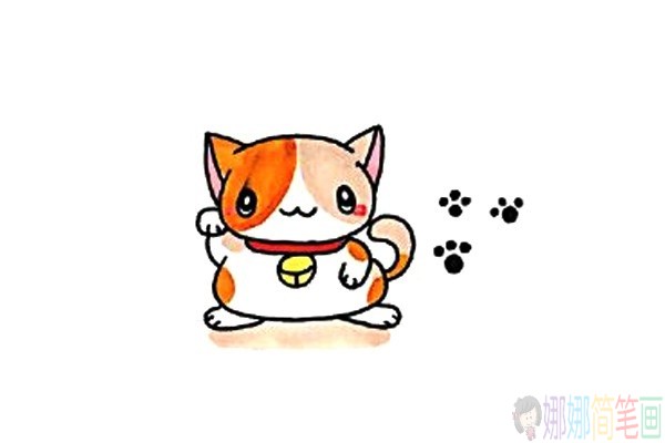 一组可爱的小猫咪简笔画图片